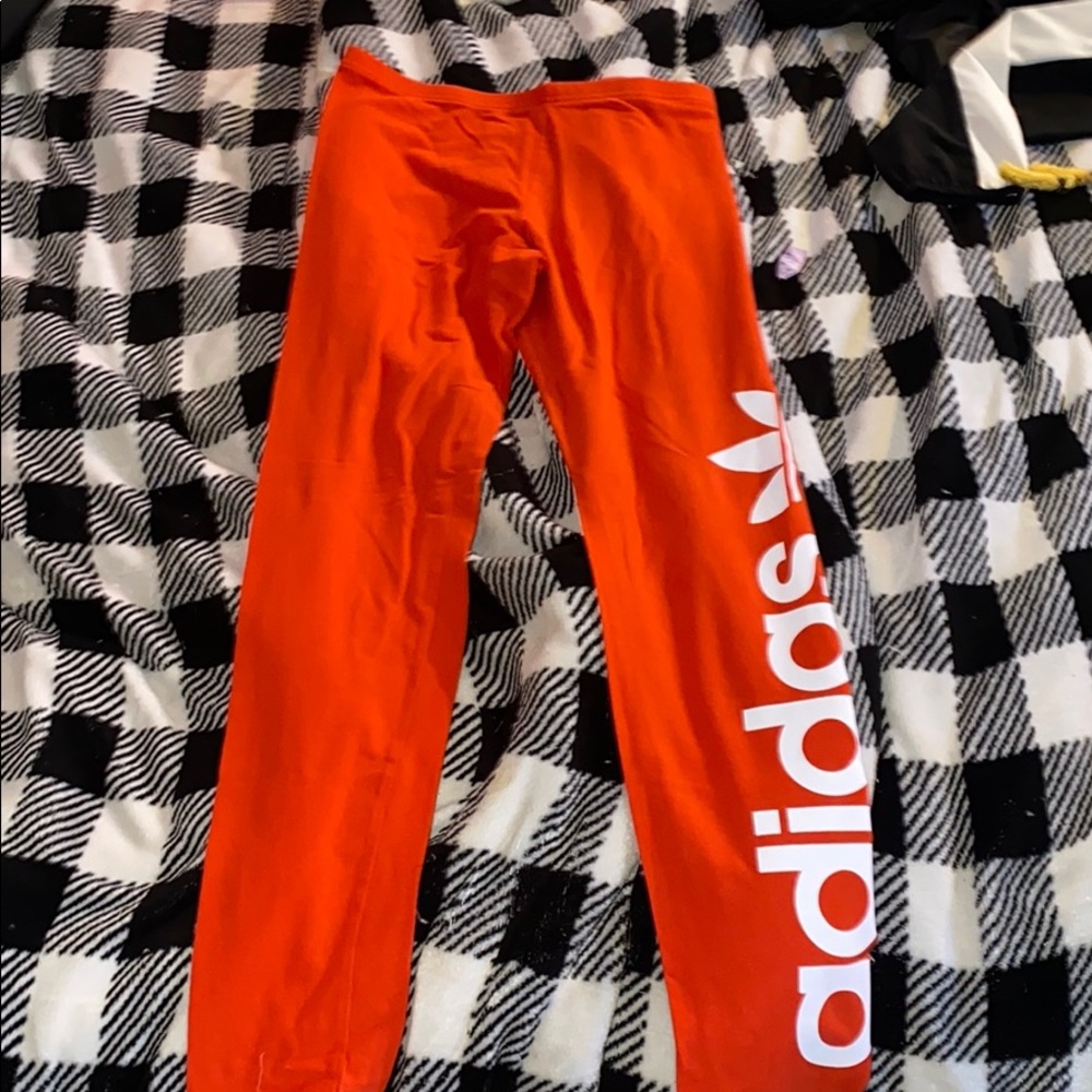 red adidas leggings - Picture 1 of 3